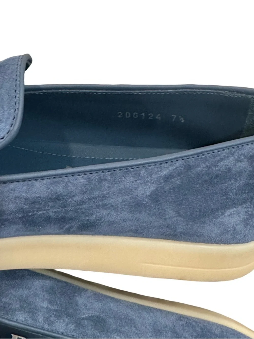 NWOT Prada Men’s Size 7.5 Imperial Blue Logo-Plaque Suede Loafers - Picture 4 of 4